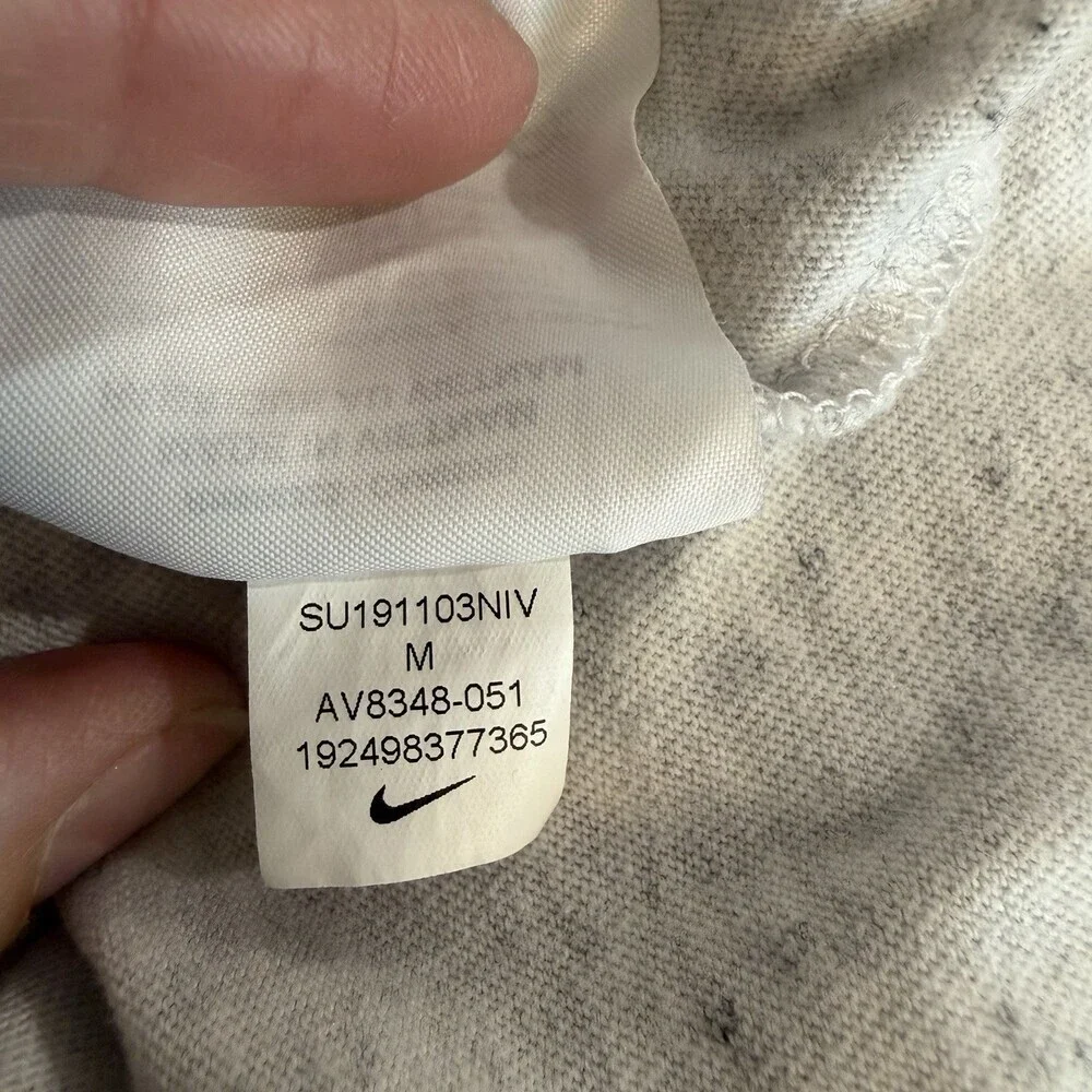 Nike Sportswear Tank  Womens Medium Gray Cotton Blend Cropped Logo Vintage Look